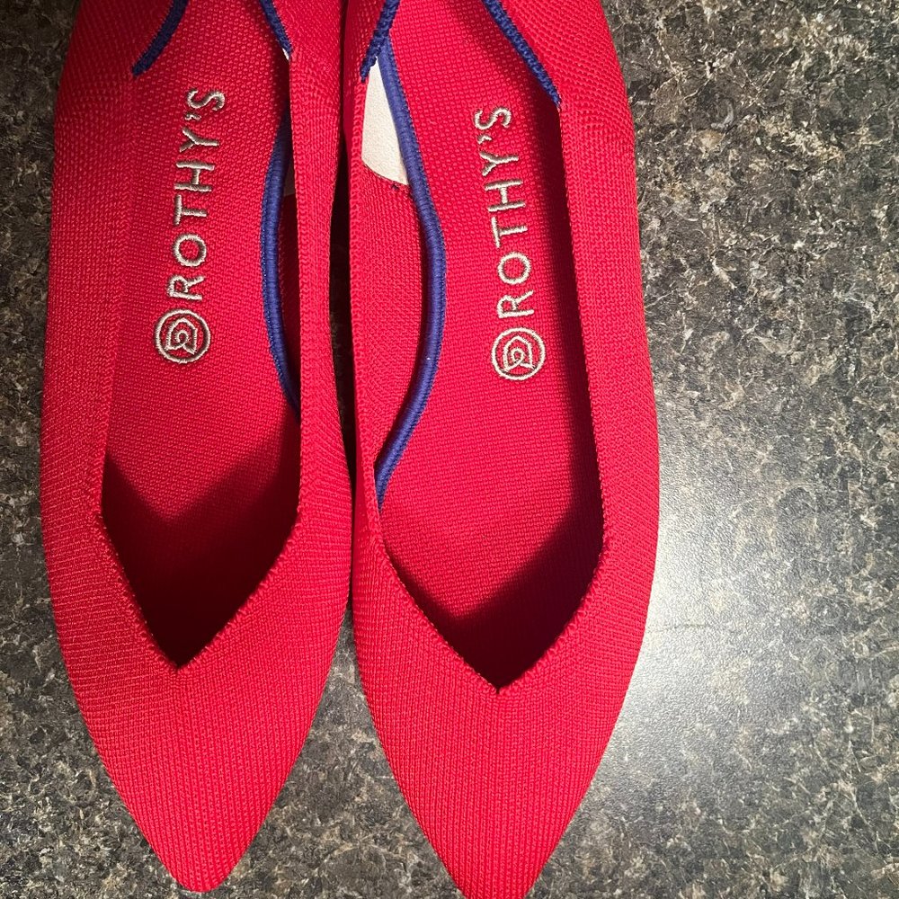 Rothy's Pointy Flats Chili Red